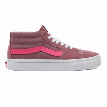 Vans Retro Sport Sk8-Mid - Naisten Korkeavartiset tennarit - Pinkki/Pinkki